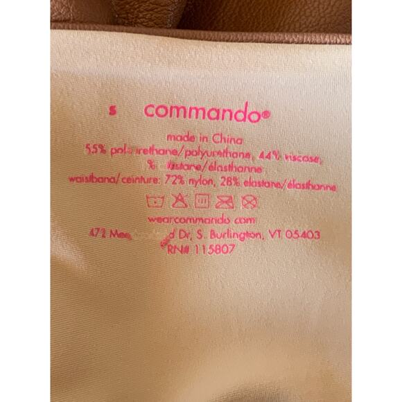 Commando Faux Leather Leggings High Rise Skinny Cocoa Brown Womens S 115807 - Picture 3 of 10